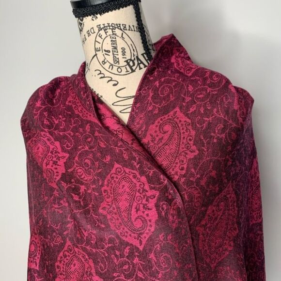 Gorgeous Burgundy Multicolor Pashmina - Picture 2 of 7